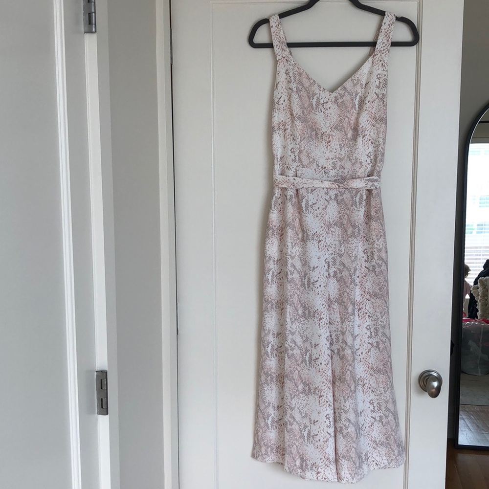 Pink snakeskin print jumpsuit